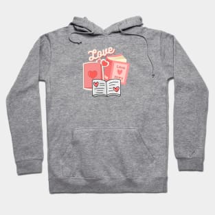 Book Lover Valentine's Day Theme Hoodie